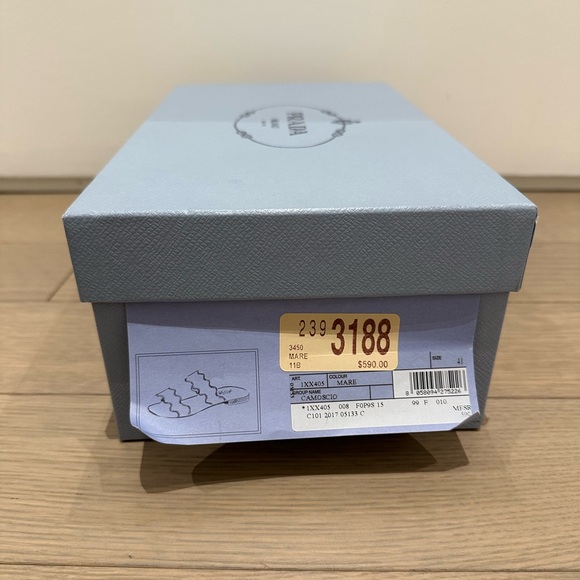 Prada Suede Scalloped Sandals - Picture 8 of 9